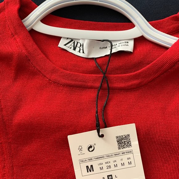 NWT ZARA knit sweater top with drawstring - Picture 4 of 8